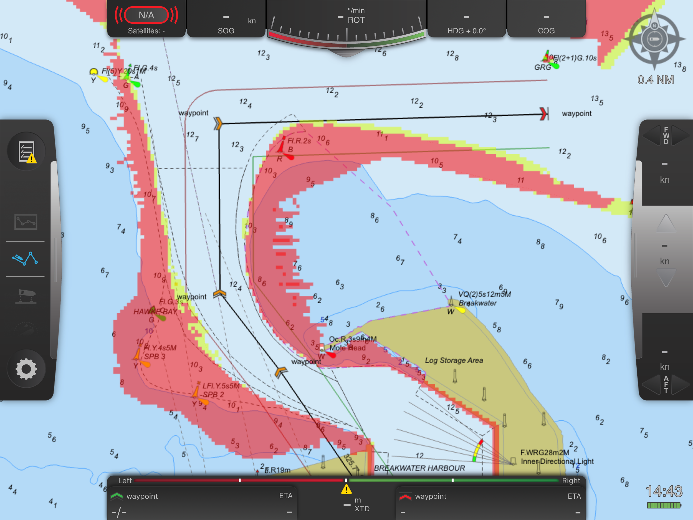 Dynamic Under Keel Clearance information overlayed onto Trelleborg’s CAT MAX PPU.